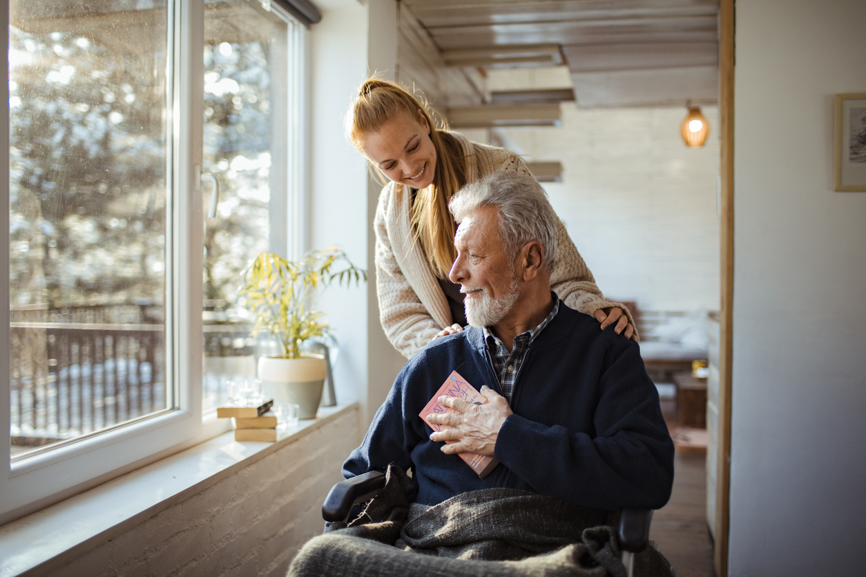 An active, independent senior at home