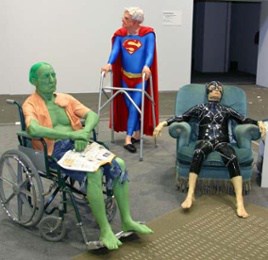 Elderly Patients Dressed as super Heros